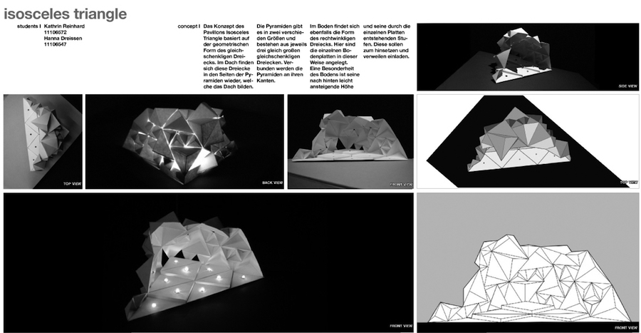 The lighted pavilion | isosceles triangle